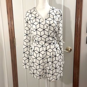Black/White Windowpane ASOS Romper Size 4